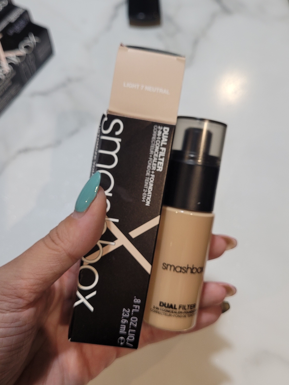Smashbox Dual Filter 2-in-1 Foundation + Concealer Light 7 Neutral NIB